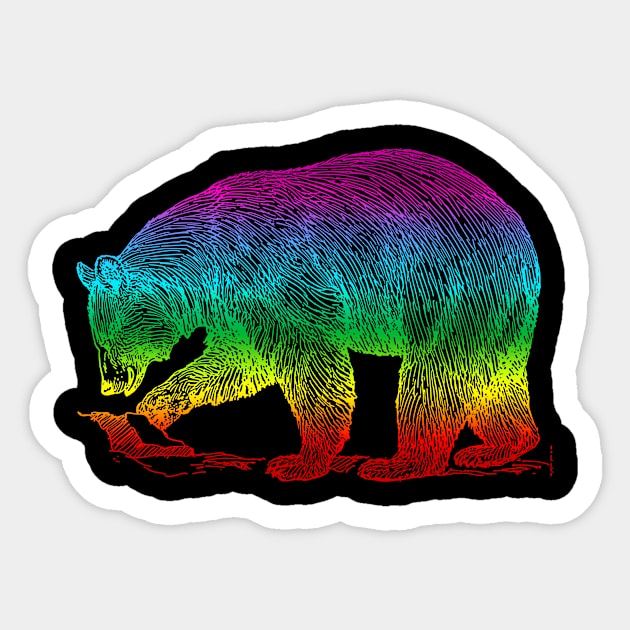 Gay Pride Bear Sticker by helloshirts